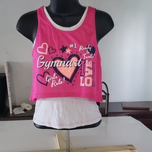 Crop top connected to tank top